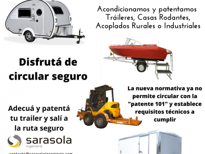 Acondicionamos y patentamos tráileres, casas rodantes y acoplados 