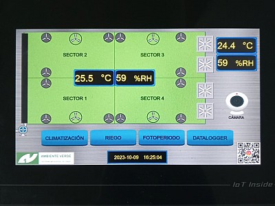 Sistema integrado de control de procesos mediante pantalla táctil
