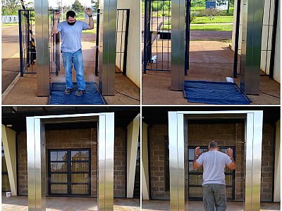 Túnel para desinfección de personas mediante pulverización (microgotas)