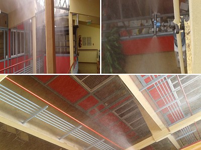 Instalación de sistema de climatización por enfriamiento evaporativo